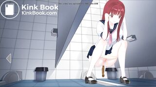 Japanese School Anime girl pooping - 明日香Asuka