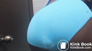 Ebony big panty poop