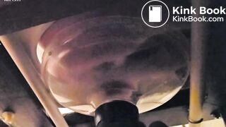Wife feeds toilet her hard shit through a funnel