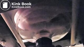 Wife feeds toilet her hard shit through a funnel
