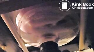 Wife feeds toilet her hard shit through a funnel