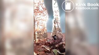 POOPING HER RUNNING PANTS IN THE WOODS