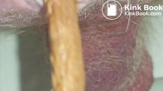 Old man Closeup shit with big single ball