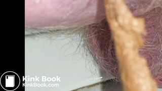 Old man Closeup shit with big single ball