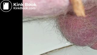 Old man Closeup shit with big single ball