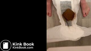 She take off her filled poopy diaper