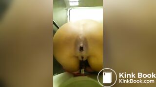 Pooping on toilet - video 4