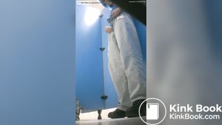 Chinese blue hair girl diarrhea