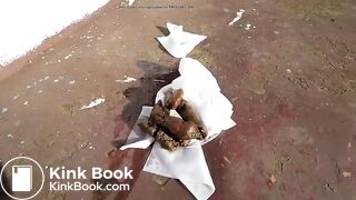 Girl shitting on a boat