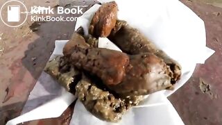 Girl shitting on a boat