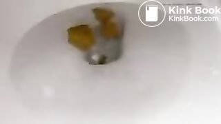 Girl takes a quick dump