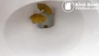 Girl takes a quick dump