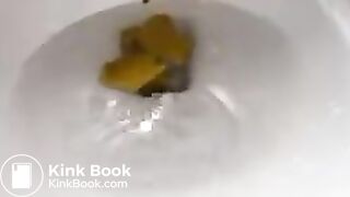 Girl takes a quick dump