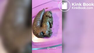 One of my favorite scat girl shitting in container - video 5