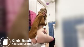 Hot girl pooping on toilet - video 6