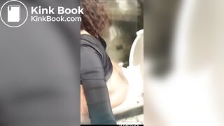 Sexy ebony girl pooping and farting on toilet - video 2