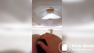 Chinese School Girl Poop Pee and Fart in Toilet