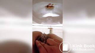 Chinese School Girl Poop Pee and Fart in Toilet
