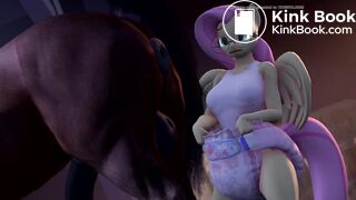 fluttershy horse diaper mess