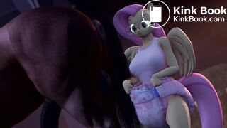 fluttershy horse diaper mess