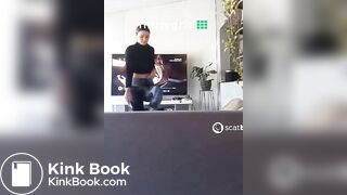 Linda Argentina cagando um grande tronco 3