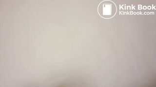 Women pooping in a public toilet