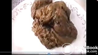 Nina pooping on toilet