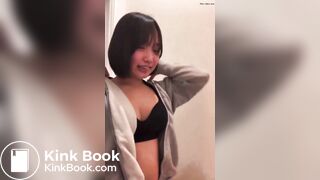 girl pooping at home toilet