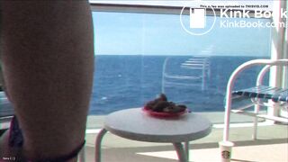 Crazy girl shitting in plate