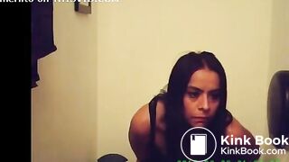 Sexy girl pooping and farting in public toilet - video 2