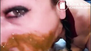 perfect scat + puke blowjob