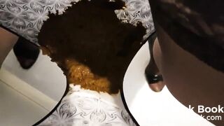 Sexy Hot Blonde Girl Huge Grey Floral Panty Poop