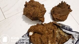 Sexy Hot Blonde Girl Huge Grey Floral Panty Poop