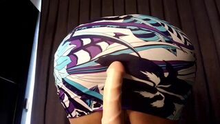 Sexy Hot White Blonde Girl Explodes Her Colorful Dress