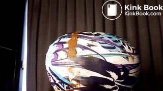 Sexy Hot White Blonde Girl Explodes Her Colorful Dress