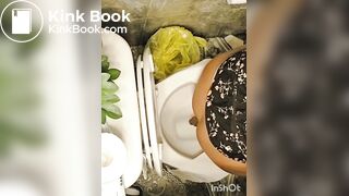 Girl pooping at friends house toilet