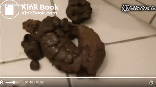 German babe pushes really big log out