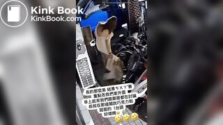 Woman clean her shitty ass with a coat