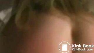 Had to reupload! Super sexy blond shit in the street