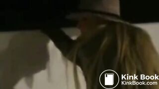 Had to reupload! Super sexy blond shit in the street