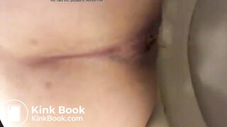 Thai girl pooping on toilet - video 3