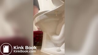 Secy girl pooping a lot on toilet