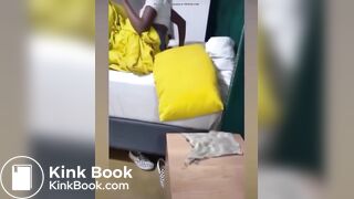 African drunk girl shits herself,friend records