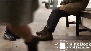 Hot girl had to poop in public toilet