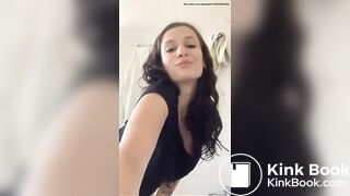 Amazing girl shitting huge turd