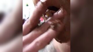 Scary eating on my shit