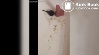 sloppy diarrhea and enema from hairy fat ass