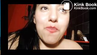 Hot girl shitting, eating, and masturbating