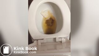 emergency shit from big hairy ass with enema