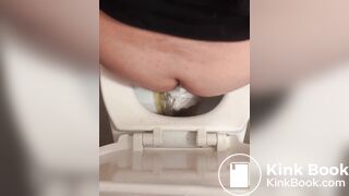 emergency shit from big hairy ass with enema